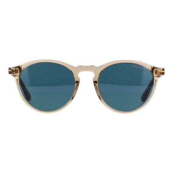 A0885Z New TOM FORD Aurele Brown Round FT0904/S 57V Sunglasses Women - Picture 2 of 4